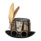 thumbnail image 4 of Steampunk Top Hat Steam Punk Hat Estilo vintage con fieltro de plumas Unisex Jazz Hat Fedora Hat para Masquerade Festival Carnival Parade Mujeres 60-61cm Salvador Sombrero de copa Steampunk, 4 of 10
