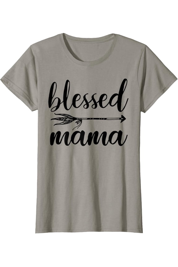 Blessed Mama Shirt With Sayings - Christian Mom Religious T-Shirt
