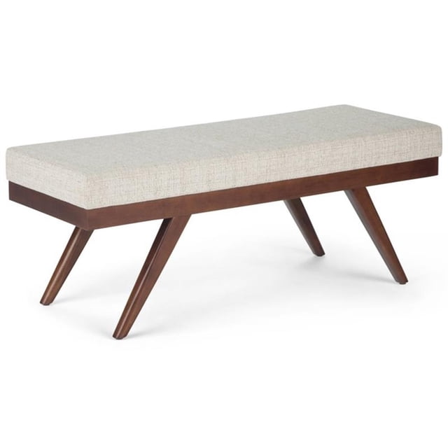 Chanelle 48" WD Modern Rectangle Ottoman Bench in Platinum Tweed Look Fabric