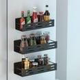 YruYptpaln Seasoning Rack For Refrigerator Black
