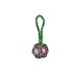 thumbnail image 2 of Rope Dog Toys Bright Neon Color Durable Fun Paracord Play Fetch Interactive Tugs (Set of Both Rope Tugs with Ball), 2 of 12