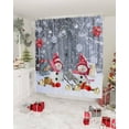 thumbnail image 2 of Merry Christmas Shower Curtains for Bathroom Winter Snowman Gifts Fabric Shower Curtain Set with Hooks, Xmas Balls Holiday Decoration Party Photography Backdrops Background, Waterproof, 72"x84" Long, 2 of 5