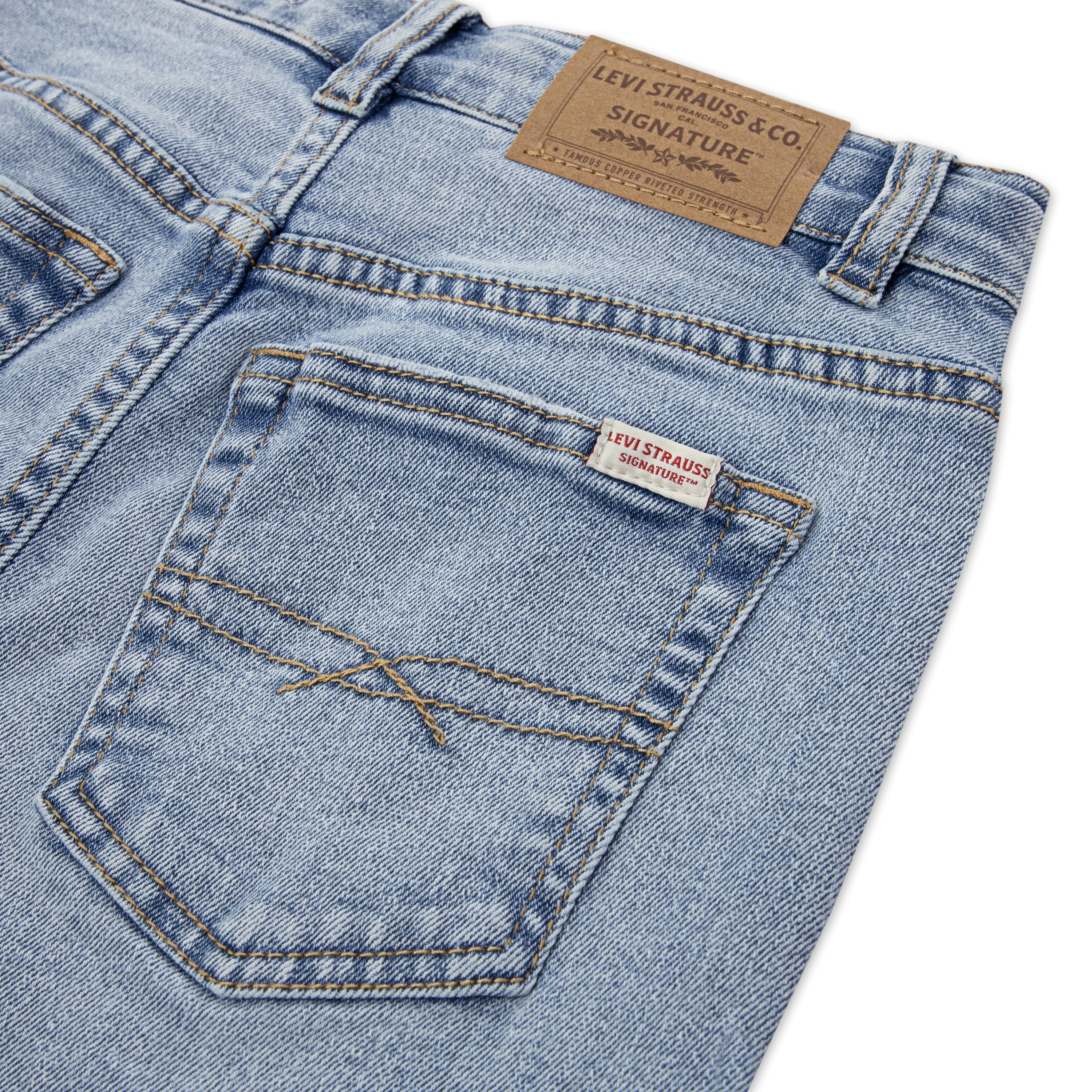 Levi Strauss Signature Girls Embroidered Star Straight Jeans, Sizes 5-18