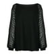 thumbnail image 5 of Moda mujer cuello redondo ahueca hacia fuera la camiseta de manga larga otoño blusa sólida Tops Fridja hkj548, 5 of 6