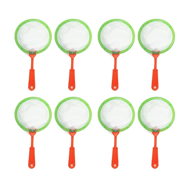 10PCS Simulated Net Toy Summer Fishing Net Playing House Toy Mini Gauze Fishing Net Toy Imitation Net Toy Portable Outdoor Garden Toy for Kids Playing (Random Color)