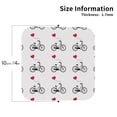 thumbnail image 2 of Leather Coasters with Heat-resistant for Drinks, Bike Pattern heart Cup Coasters Cup Pad Mat for Tabletop Protection, Coffee Table, Office Desk and Housewarming Gift, 2 of 5