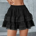 thumbnail image 2 of Dpytoraw Ladies Lace Cake A Line Skirt Ballet Skirt Mesh Puffy Skirt Half Body Skirt Black L, 2 of 5