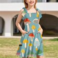 thumbnail image 5 of LTTVQM Dress for Little Girls Size 4-6 Summer Casual Graphic Sleeveless Spaghetti Strap Dress Flowy Sundress Fashion Church Dress with pockets Mint Green 4-6, 5 of 5
