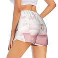 thumbnail image 3 of Vsdgher Cute Bathtub Print Women's Running Double Layer Shorts High Waisted with Pockets Elastic Yoga Workout Athletic Gym Sports, 3 of 8