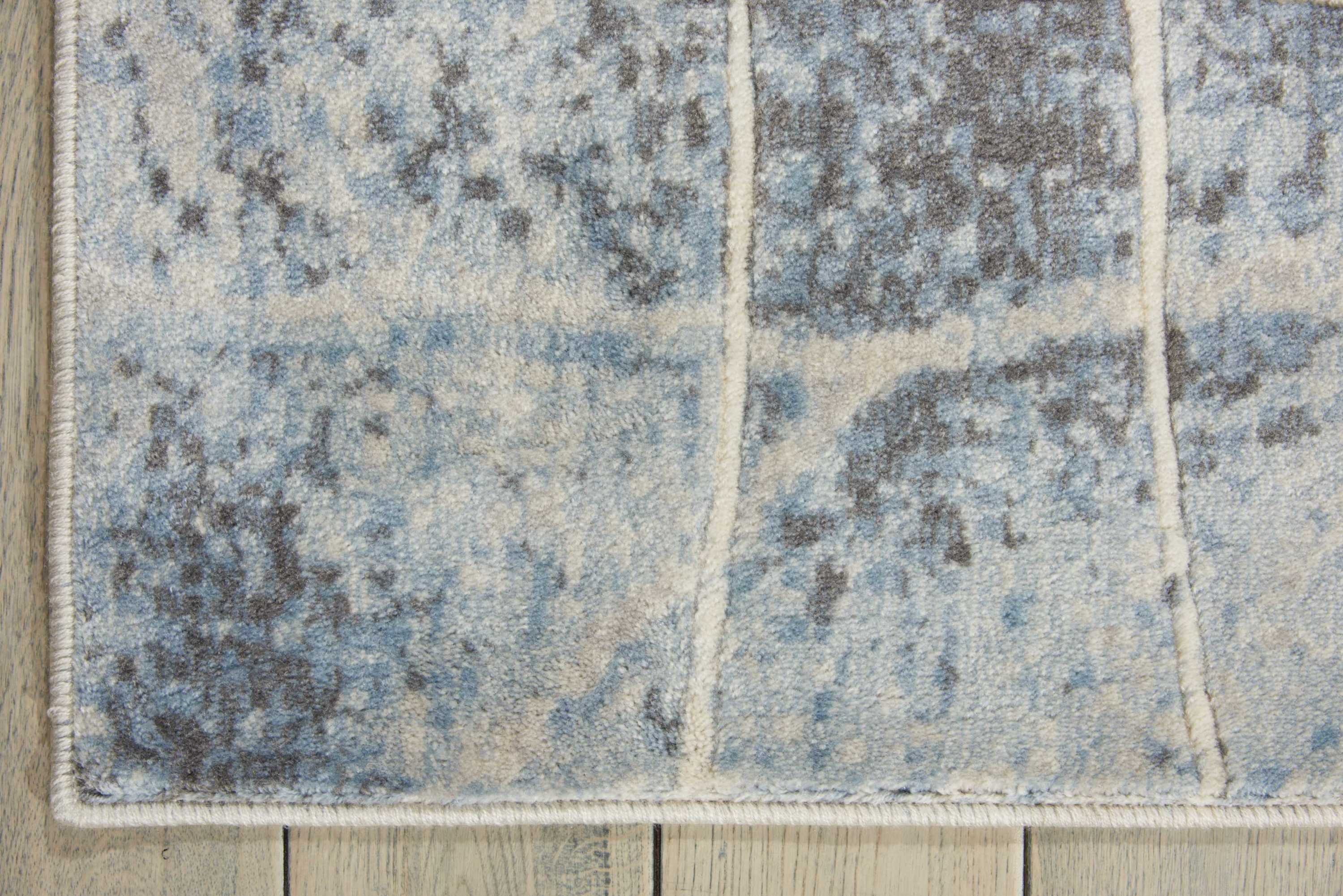 Nourison Somerset Nature Silver/Blue 9'6" x 13' Area Rug, (10x13)