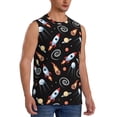 thumbnail image 2 of Daiia Space Rocket Printed Men's Tank Tops,Casual Soft Sleeveless Gym Muscle Shirts Bodybuilding Tee-X-Large, 2 of 8