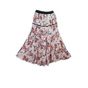 Mogul Women's Long Skirt A-Line Floral Print Summer Holiday Skirts