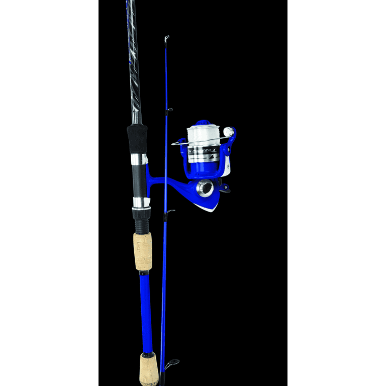 OKUMA Fin Chaser X Spinning Fishing Rod and Reel Combo with Size 40 Reel,  Blue, 8'0 
