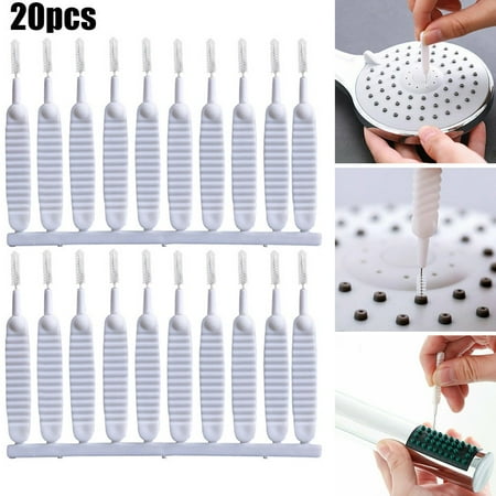 

Ruibeauty 20Pcs Shower Nozzle Cleaning Brush Anti-Clogging for Shower Head Cleaning Brush for Pore Gap Clean with Nylon Bristle Non-Slip Handle