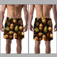 thumbnail image 3 of luoweisi Men's Beach Shorts Quick Dry Swim Trunks with Mesh Lining Acorns L, 3 of 5