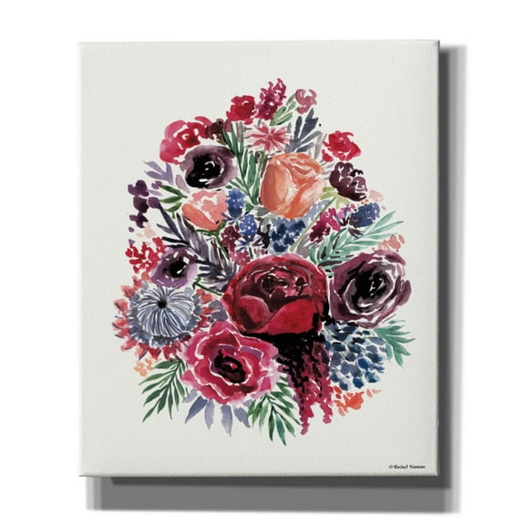 Epic Graffiti 'Moody Florals' by Rachel Nieman, Canvas Wall Art, 20"x24"
