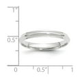 thumbnail image 2 of 14k White Gold Solid Polished 3mm Half Round With Edge Band Size 14 Ring Ring for Women and Men, 2 of 2