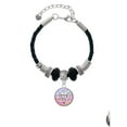 thumbnail image 2 of Delight Jewelry Silvertone Domed Multi Color CMT Daughter Celtic Knot Leather Bead Bracelet, 7"+2" Extender, 2 of 4