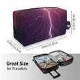 thumbnail image 4 of Goofa Thunderstorm Violet Purple Printed Toiletry Bag with Handle,Large Capacity Travel Makeup Cosmetic Bag for Women, Carry on Airport Airline Compliant Bag, 4 of 9