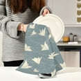 thumbnail image 6 of Origami Birds Pattern Kitchen Towels 6-Piece Pack Tea Towels for Kitchen Decorative Waffle Design 28x18in, 6 of 7