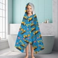 thumbnail image 6 of Cartoon Construction Vehicles Barriers Hooded Bath Towel，60"x35" for Ages 3 To 12 Kids, Quick Dry Lightweight Soft Microfiber Hood Beach Towel Cover Up for Kids, 6 of 7
