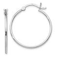 thumbnail image 1 of 925 Sterling Silver Hinged Hoop Earrings Round, 1 of 7