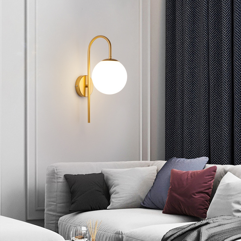 Toyella Luxury Living Room Wall Lamp Nordic Simple And Modern Black cream hood Monochrome warm light 12W - image 2 of 7