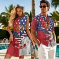 thumbnail image 3 of KUIFORTI 4th of July Couple Matching Outfits Lightweight Matching Men and Women Outfits Hawaiian Shirt for Men Breathable 4-Way Stretch Suitable for Everyday Casual Wear, 3 of 6
