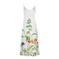 thumbnail image 2 of Puntoco Vestidos Mujer Verano Moda Mujer Verano Casual Estampado V-Cuello Camis Sin Mangas Chaleco Vestido Largo, 2 of 3