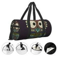 thumbnail image 4 of Rocae Boho Owl Print Round Travel Duffel Bag and Fitness Bag, Women's Waterproof Weekend Tote, Men's Travel and Fitness Essentials, 4 of 8