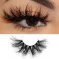 thumbnail image 2 of Pestañas postizas Pestañas hechas a mano 25 mm 8D Volumen esponjoso Pestañas postizas largas y tenues dramáticas Pestañas postizas suaves y reutilizables Paquete de 4 pares, 2 of 5