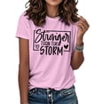 thumbnail image 2 of Ankishi Funny T-Shirts for Women Stronger Than The Storm Summer Graphic Tees Casual Crew Neck Tops Short Sleeve for Travel Dating, 2 of 7