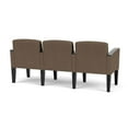 thumbnail image 3 of Belmont Lounge Reception 3 Seat Tandem Seating / Black Steel Legs / Brown, 3 of 5