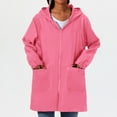 thumbnail image 7 of Rain Jacket Women, Yigetop A Zipper Pocket Coat for Women in A Short Time Womens Rain Jacket Watermelon Red XL, 7 of 7