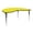 Yellow, variant on Flash Furniture Wren 48''W x 72''L Kidney Grey HP Laminate Activity Table - Standard Height Adjustable Legs