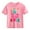 Pink, variant on YunPes 100 Days of School Pencil 100th Day of School T-Shirt Boys Girls Cute Short Sleeve Crew Neck Graphic Print Tops