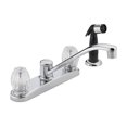thumbnail interactive-video image 1 of Peerless WAS22X 2-Handle Kitchen Faucet With Side Spray, Deck Mounted, Chrome Finish, 8-Inch Centerset 1 of 5