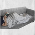 thumbnail image 6 of Venice Soft Flannel Fleece Throw Blanket, Rialto Bridge Gondola Romantic Italian Landmark Inspired Sketchy Cityscape, Cozy Plush for Indoor and Outdoor Use, 50" x 60", Black White, by Ambesonne, 6 of 6