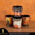 thumbnail image 2 of PEIBang Random Halloween Candy Bucket Iron Pumpkin Pail 3.94 in Height x 4.13in Width Carry Reusable Stackable Storage for Halloween Party Trick or Treat, 2 of 9