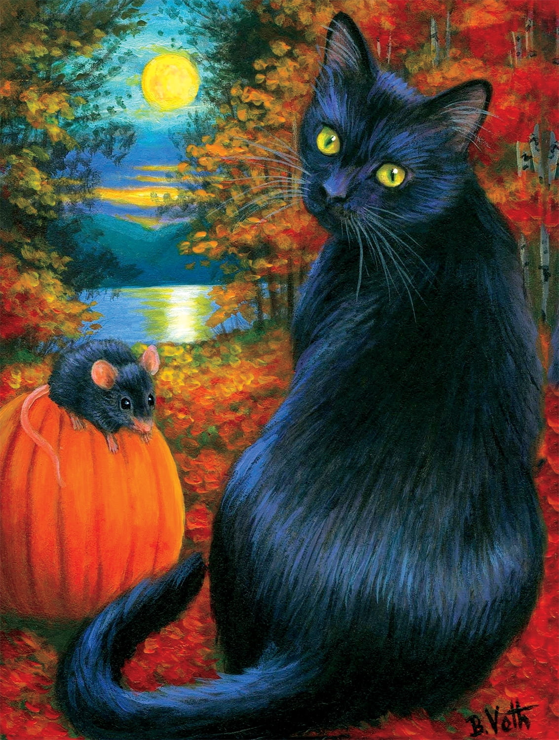 Buffalo Games 750-Piece Cats October Moon 2 Jigsaw Puzzle