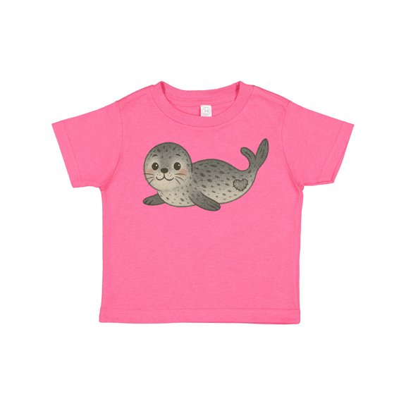 Inktastic Adorable Seal Illustration Cute Animal Art Boys or Girls Toddler T-Shirt