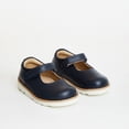 thumbnail image 2 of Aurora Navy Leather Girls Kids Shoe, 2 of 2