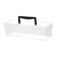 thumbnail image 4 of Caja de herramientas transparente con asa, organizador de almacenamiento, equipo portátil para llevar al aire libre Negro 30x93x93cm, 4 of 8