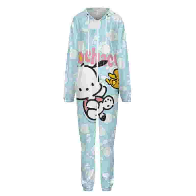 Pochacco Unisex Onesie Pajamas Zipper Jumpsuit Hooded One Piece Pochacco Unisex Onesie Pajamas Zipper Jumpsuit Hooded One Piece