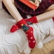 thumbnail image 5 of Medias navideñas con puño de piel sintética • Personajes de reno de muñeco de nieve de Papá Noel • Calcetines de invierno cálidos y gruesos • Fibra de poliéster • 1 par, 5 of 8