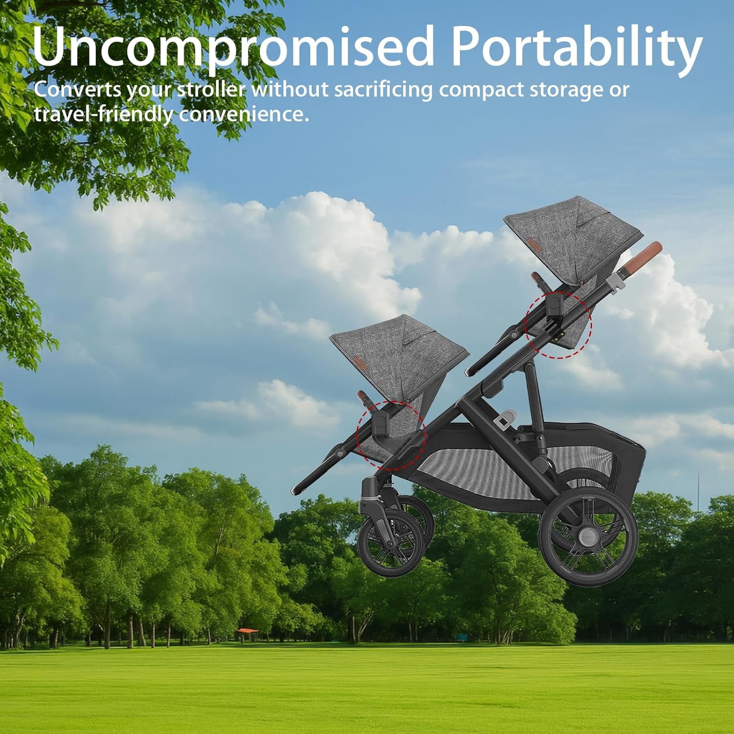 Upper Bassinet Conversion for UPPAbaby Vista V1 (2015+), V2 or V3, Secure Bolt-On Bracket for Elevated Stroller Configuration, Bassinet Not Included, Upper Adapter Only