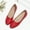 Red, variant on Comfortable Faux Leather Insole Low Heels Dress Shoes For Ladies,Stylish Comfortable Ballet Flat, Elegant Work Penny shoes ,Cute Round Toe Dress shoes for Ladie （Red,US11.5）