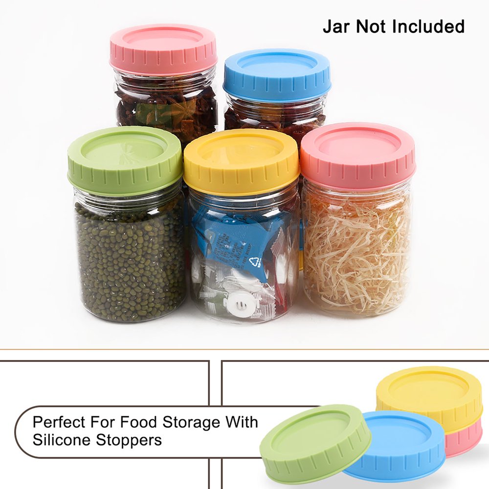 Colored Plastic Mason Jar Lids Regular Mouth Mason Canning Jars Top