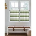 thumbnail image 7 of Half Window Curtains 24 Inches Long, Sage Green White Striped Window Treatment Curtain Drapes, Farmhouse Stripes Short Curtains Tiers for Kitchen Over Sink, 27.5"x24", 2 Panels, 7 of 7
