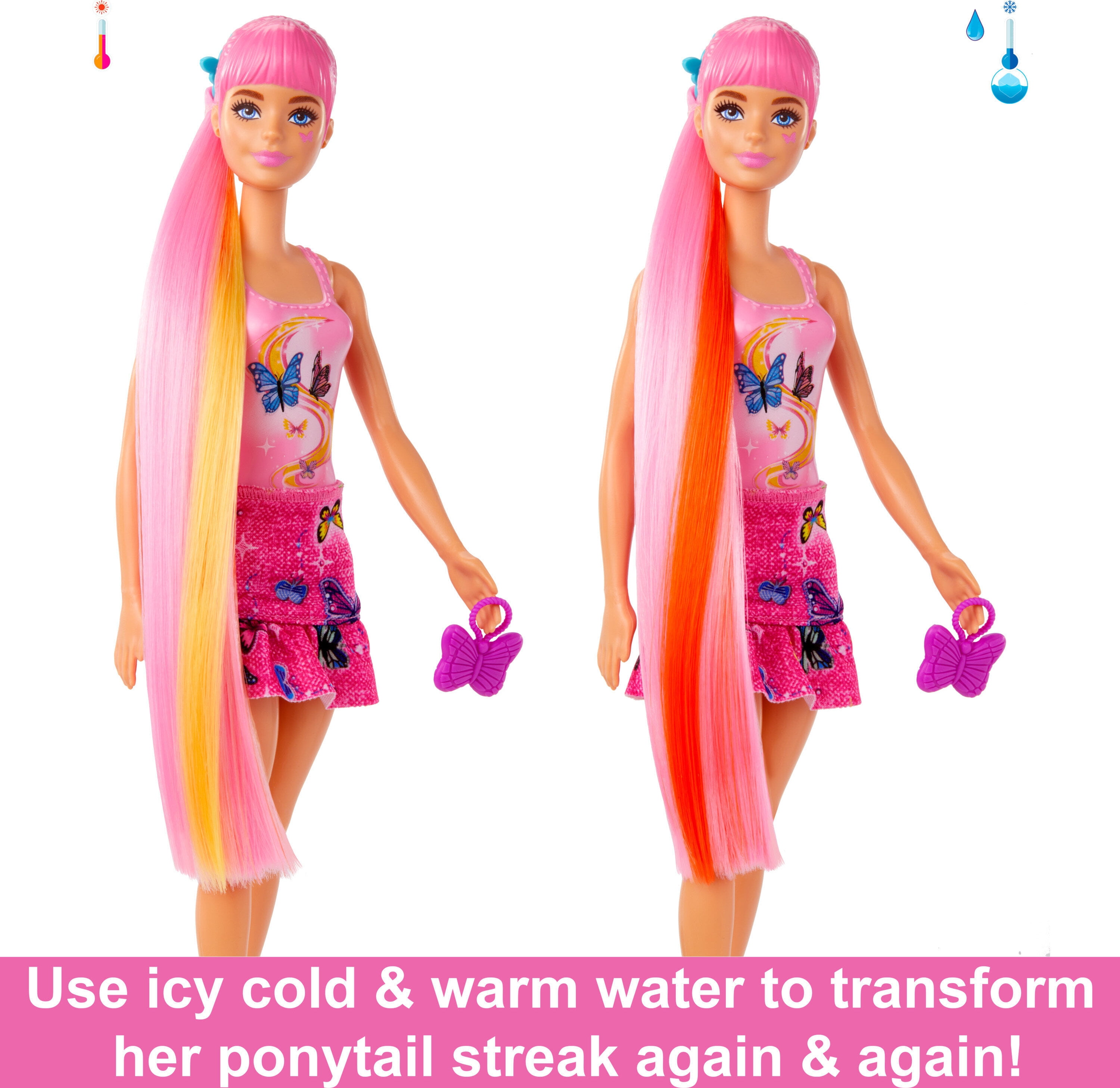 Barbie Y2K Inspired Color Reveal Doll, 6 Surprises, Denim Series